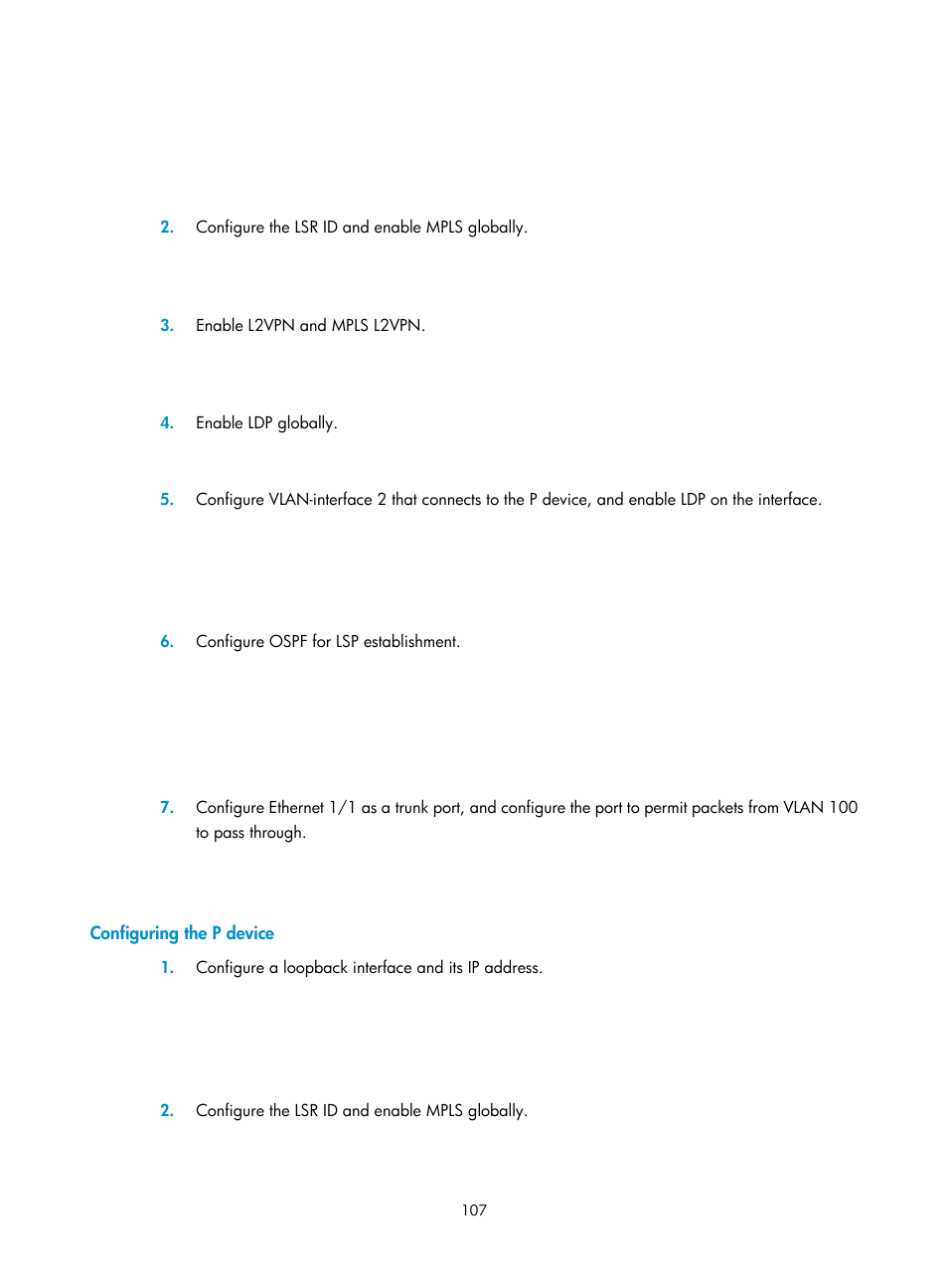 Configuring the p device | H3C Technologies H3C Intelligent Management Center User Manual | Page 117 / 273