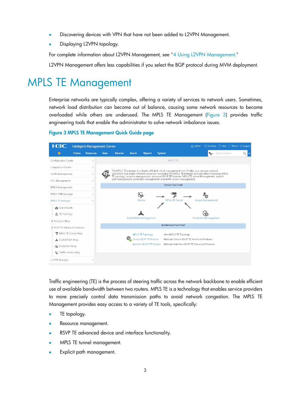 Mpls te management | H3C Technologies H3C Intelligent Management Center User Manual | Page 13 / 273