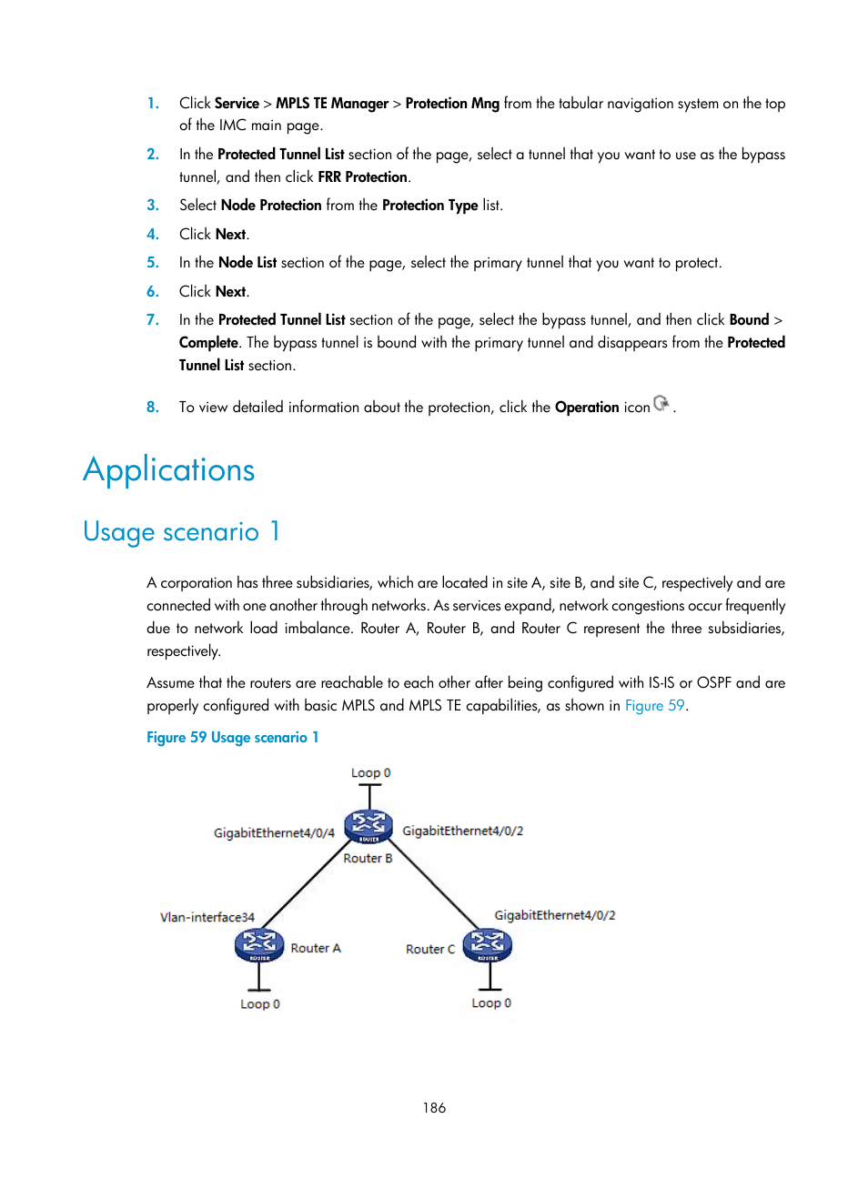 Applications, Usage scenario 1 | H3C Technologies H3C Intelligent Management Center User Manual | Page 196 / 273