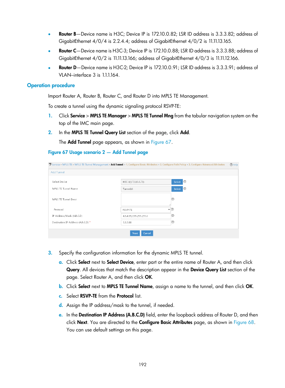 Operation procedure | H3C Technologies H3C Intelligent Management Center User Manual | Page 202 / 273