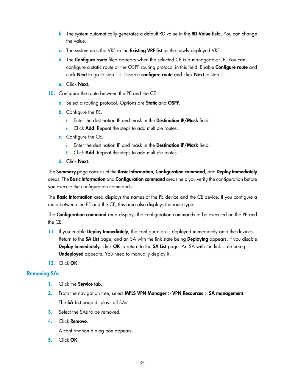 Removing sas | H3C Technologies H3C Intelligent Management Center User Manual | Page 45 / 273