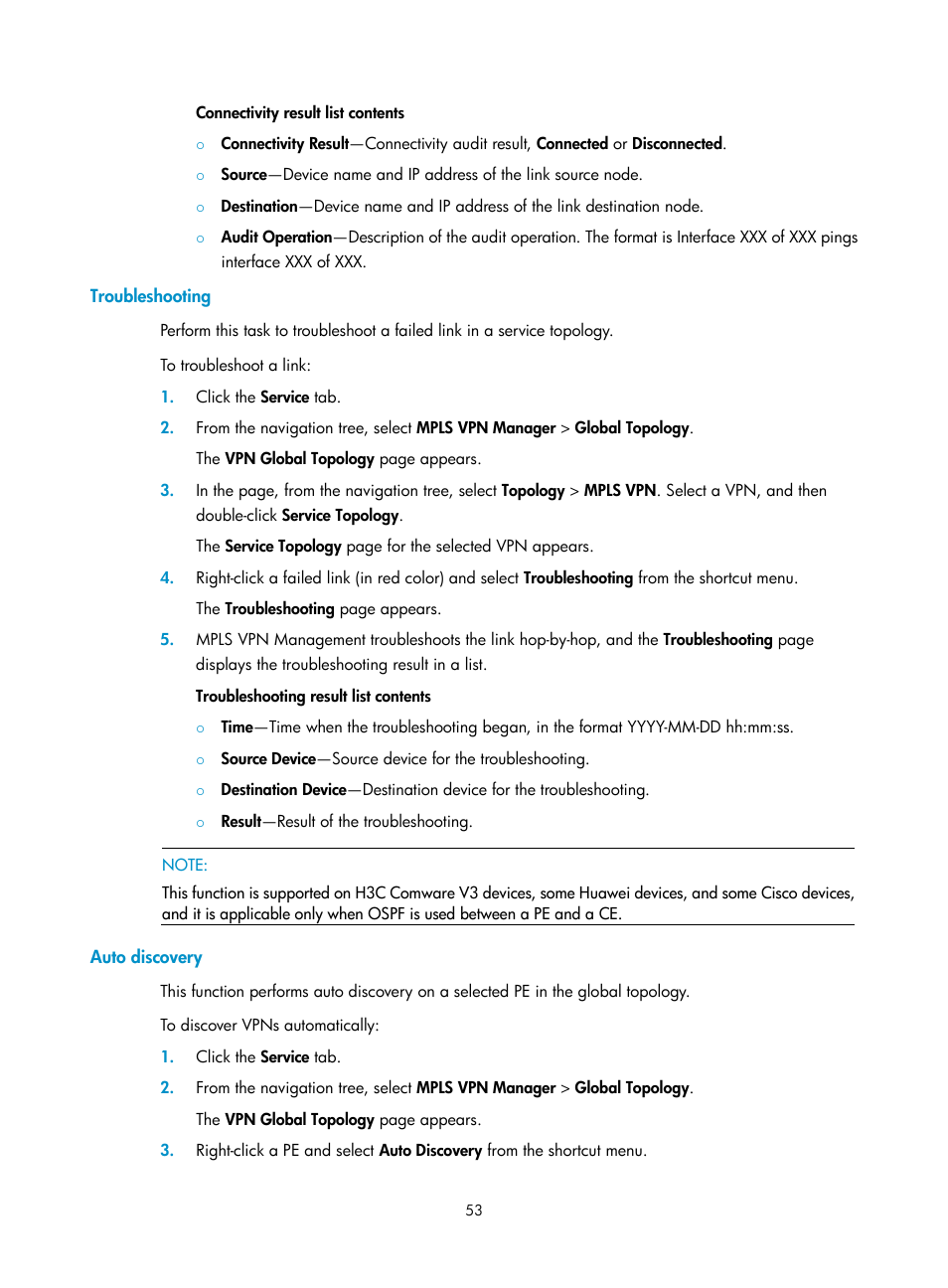 Troubleshooting, Auto discovery | H3C Technologies H3C Intelligent Management Center User Manual | Page 63 / 273