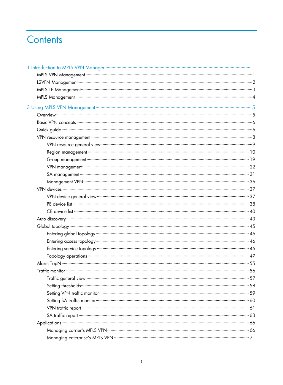 H3C Technologies H3C Intelligent Management Center User Manual | Page 7 / 273