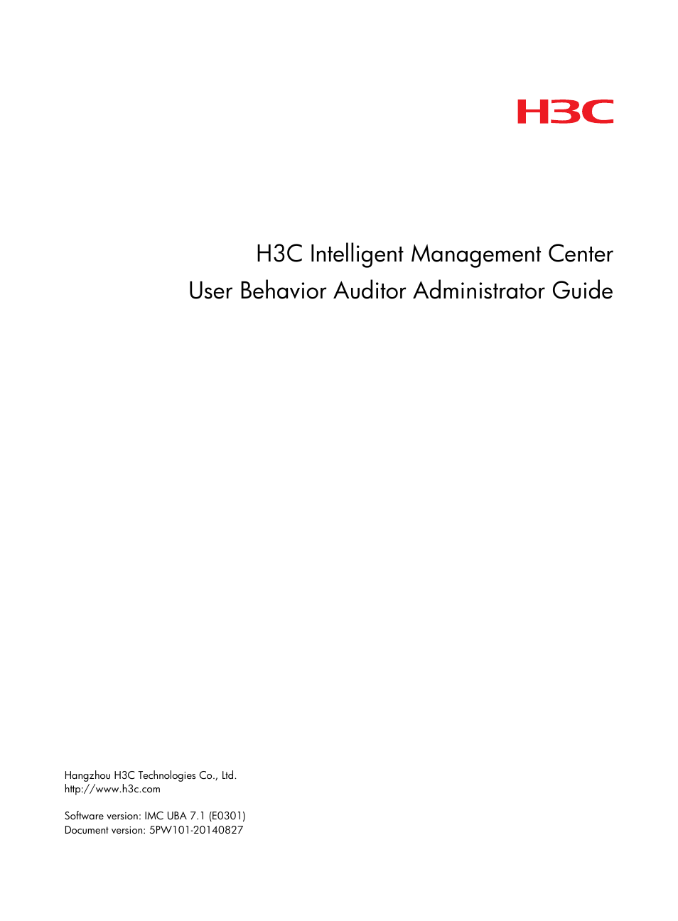 H3C Technologies H3C Intelligent Management Center User Manual | 84 pages