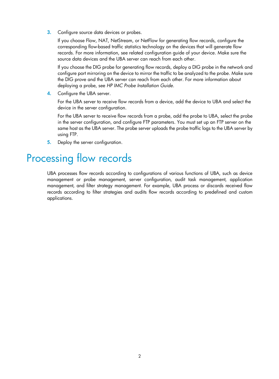 Processing flow records | H3C Technologies H3C Intelligent Management Center User Manual | Page 11 / 84