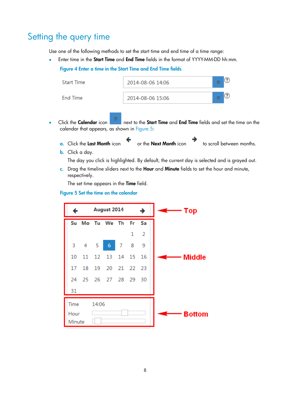 Setting the query time | H3C Technologies H3C Intelligent Management Center User Manual | Page 17 / 84