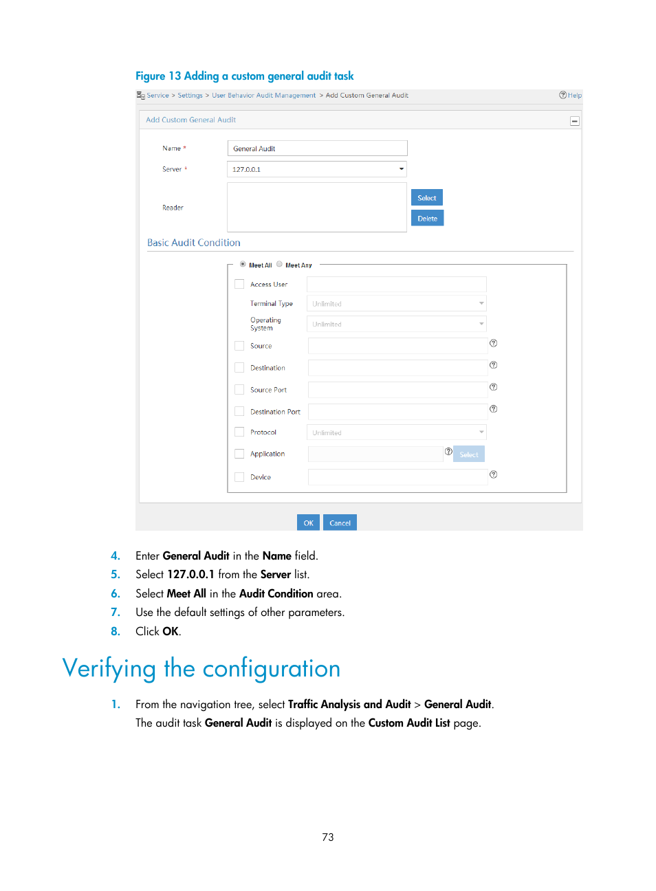 Verifying the configuration | H3C Technologies H3C Intelligent Management Center User Manual | Page 82 / 84