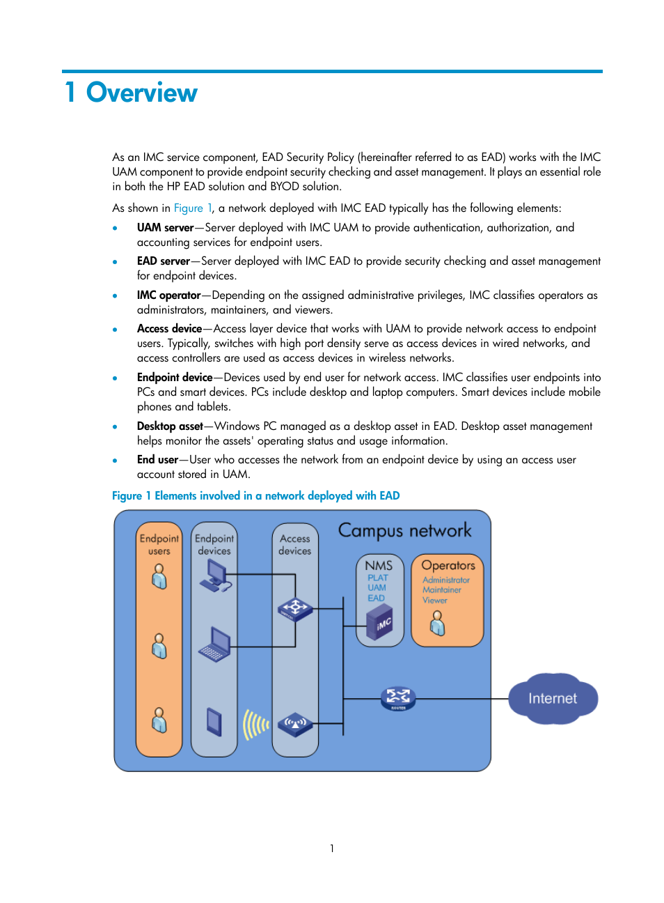 1 overview | H3C Technologies H3C Intelligent Management Center User Manual | Page 17 / 327