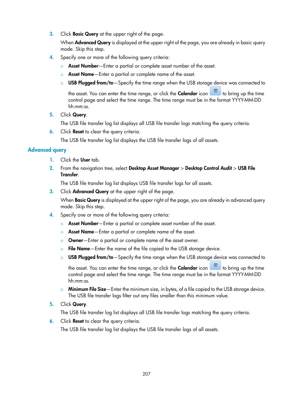 Advanced query | H3C Technologies H3C Intelligent Management Center User Manual | Page 223 / 327