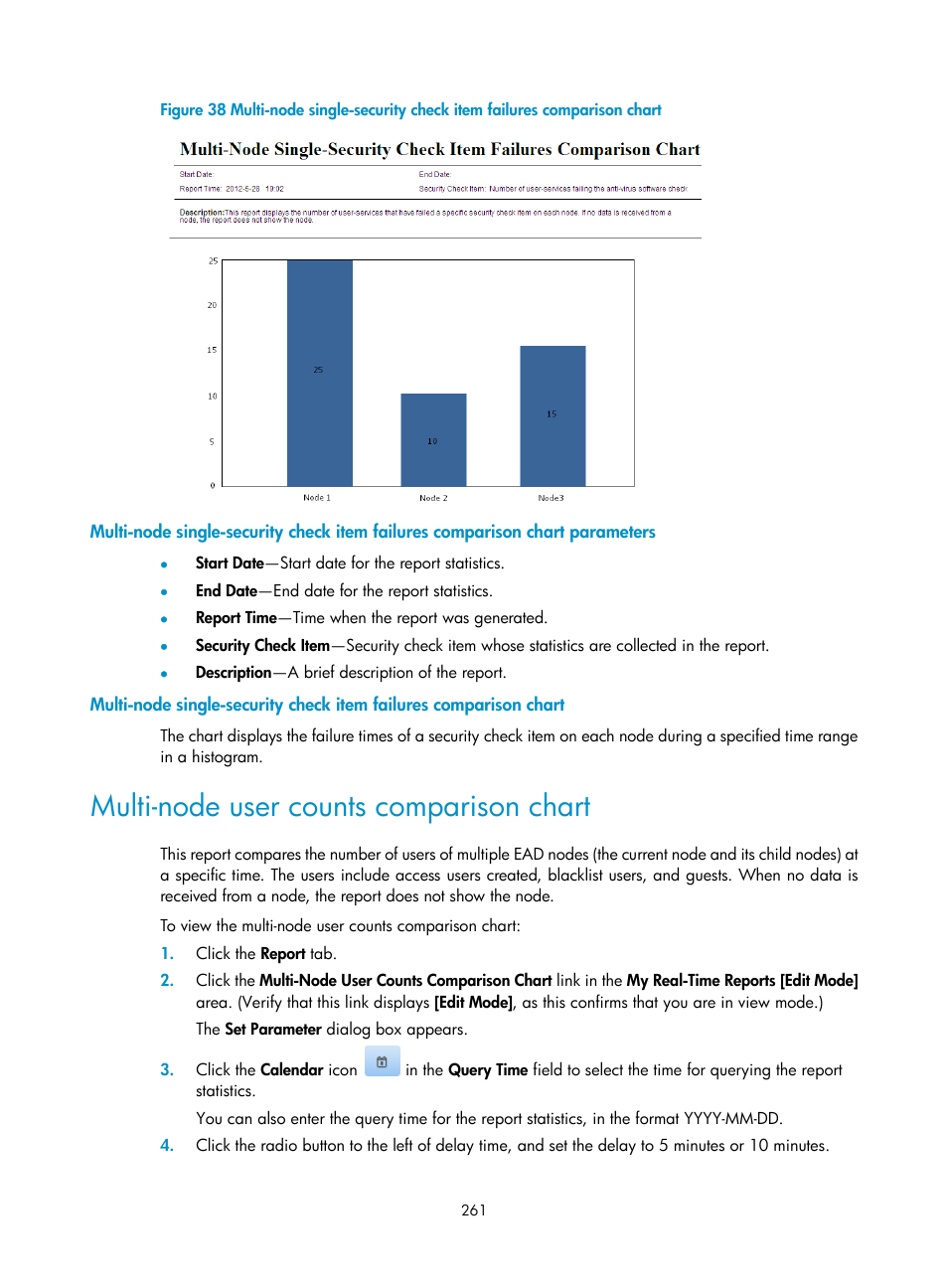 Multi-node user counts comparison chart | H3C Technologies H3C Intelligent Management Center User Manual | Page 277 / 327