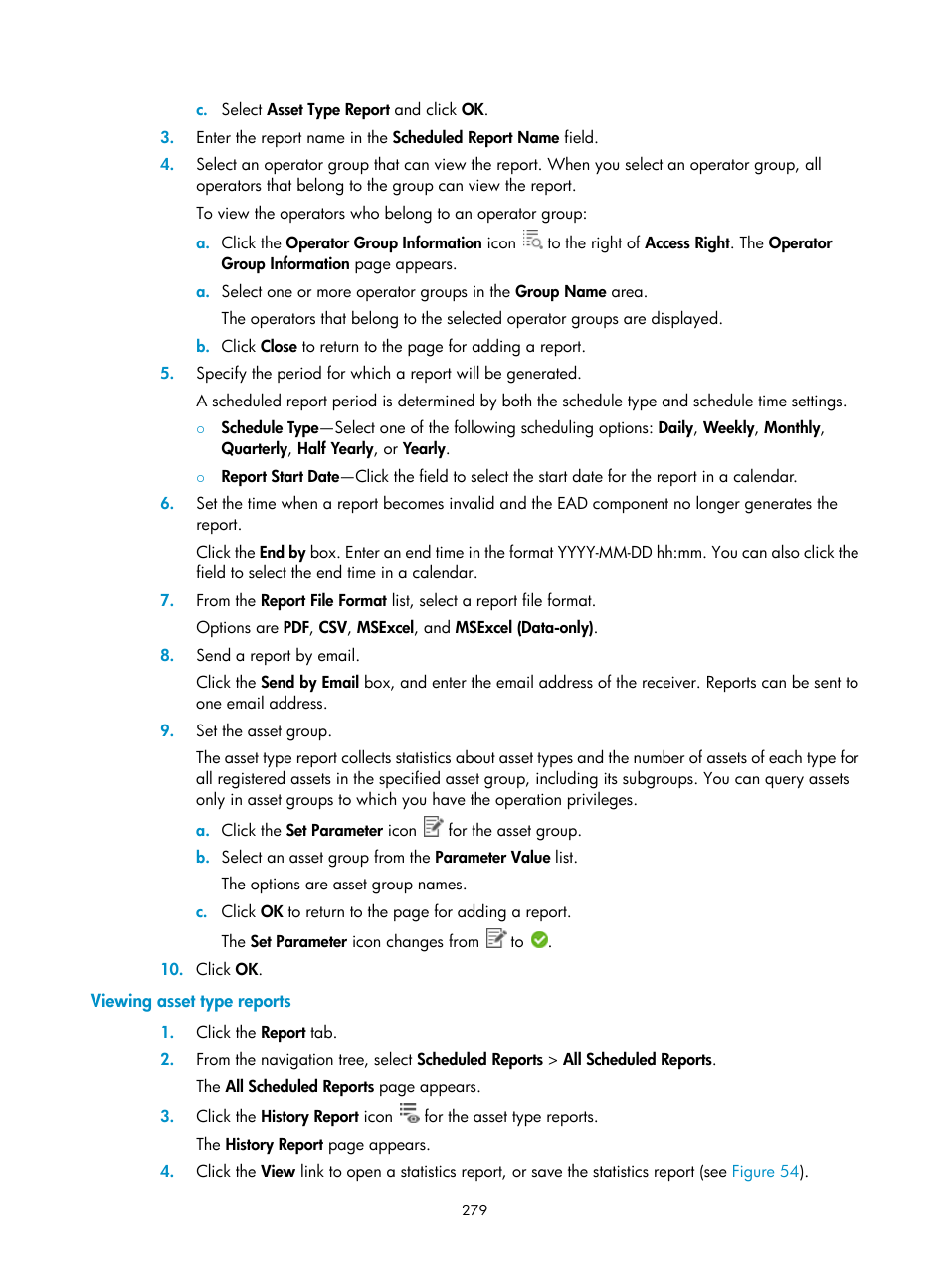 Viewing asset type reports | H3C Technologies H3C Intelligent Management Center User Manual | Page 295 / 327