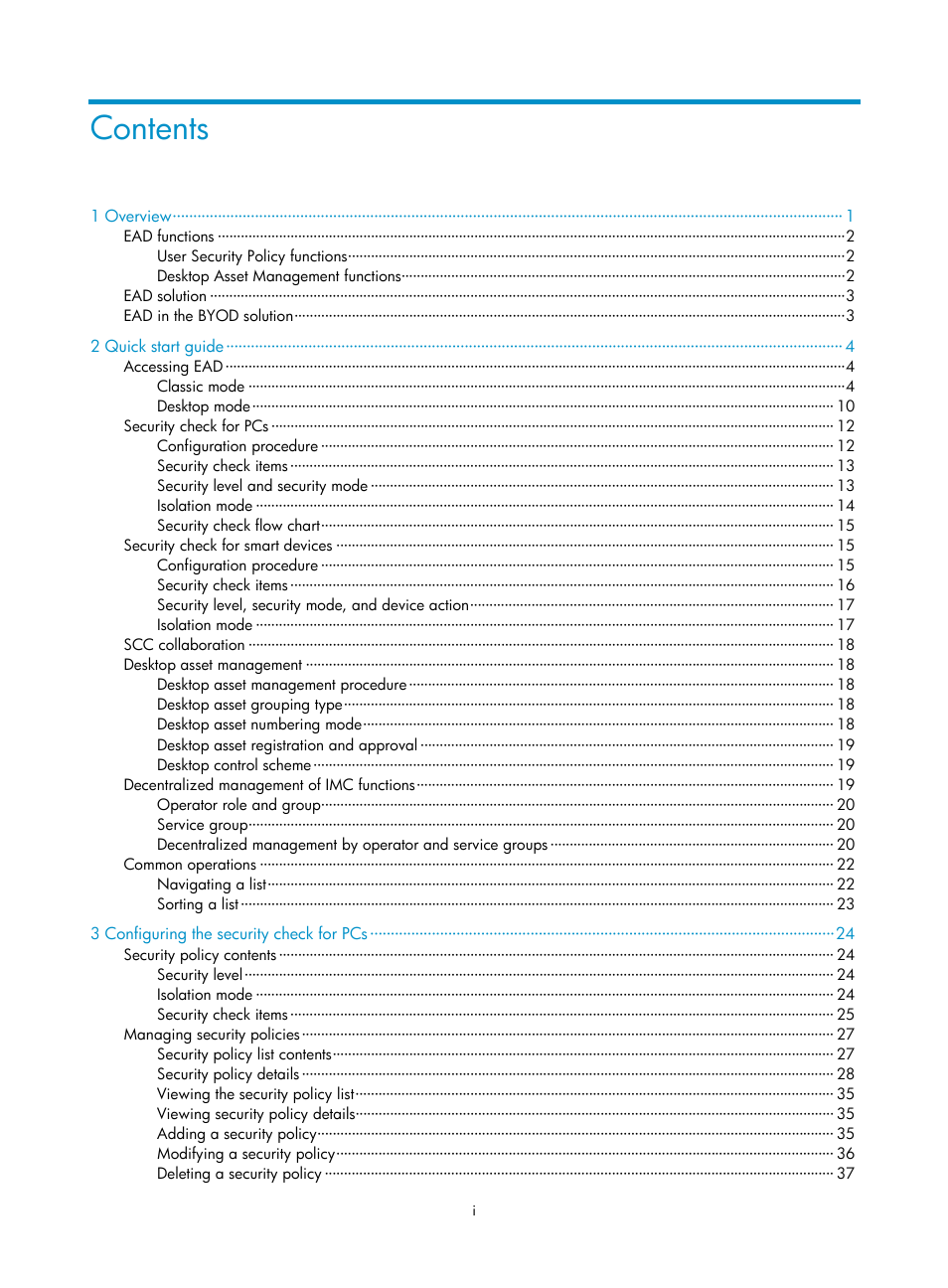 H3C Technologies H3C Intelligent Management Center User Manual | Page 7 / 327