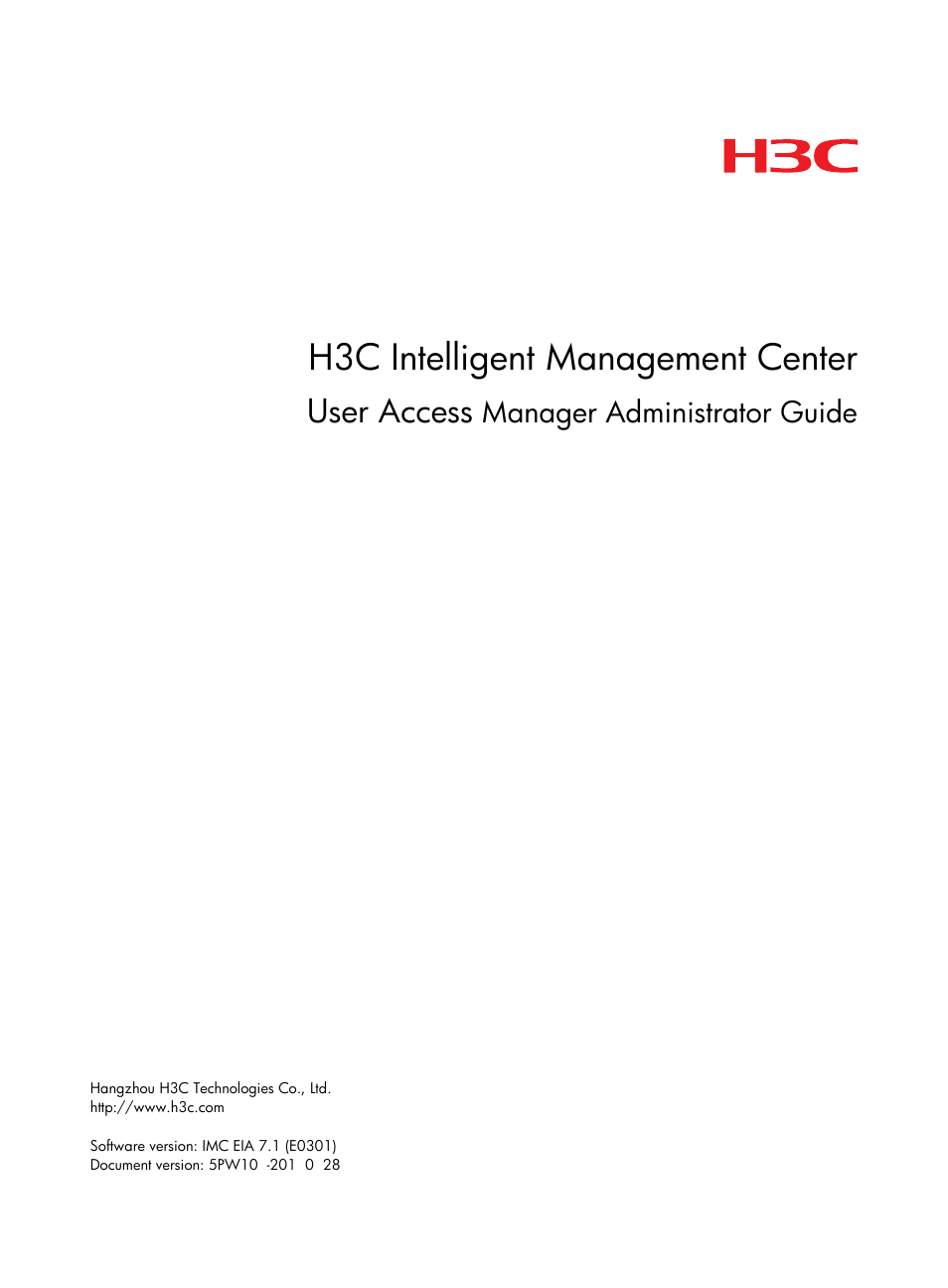 H3C Technologies H3C Intelligent Management Center User Manual | 641 pages
