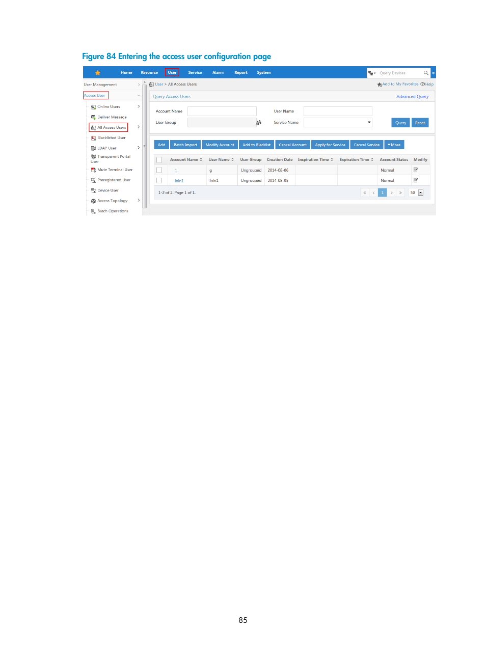 Figure 84 | H3C Technologies H3C Intelligent Management Center User Manual | Page 103 / 641