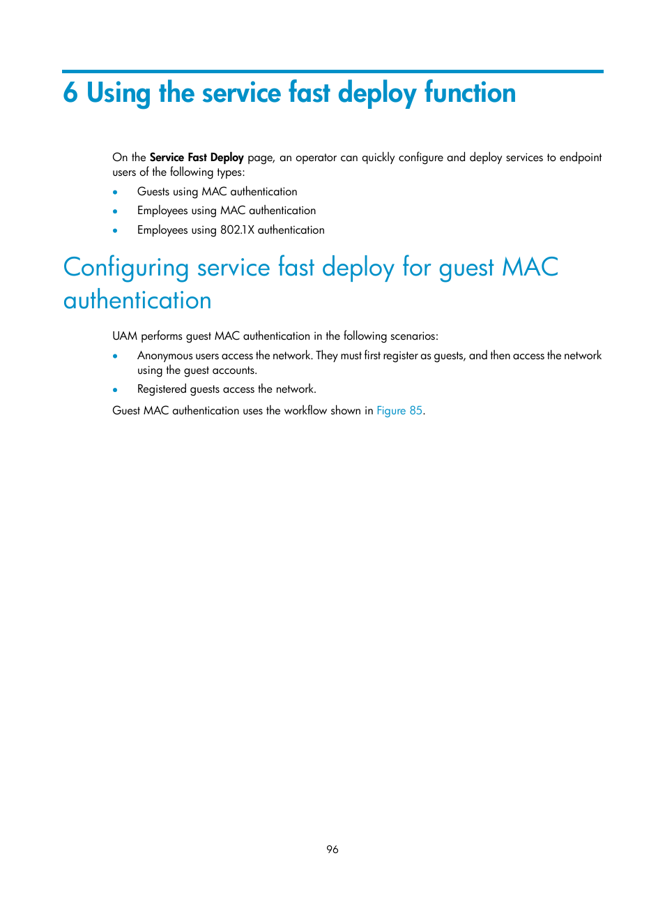 6 using the service fast deploy function | H3C Technologies H3C Intelligent Management Center User Manual | Page 114 / 641