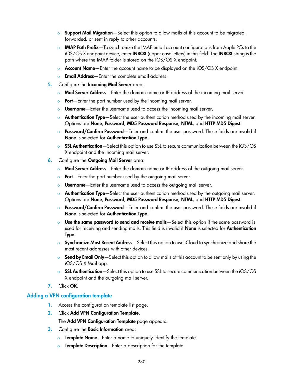 Adding a vpn configuration template | H3C Technologies H3C Intelligent Management Center User Manual | Page 298 / 641
