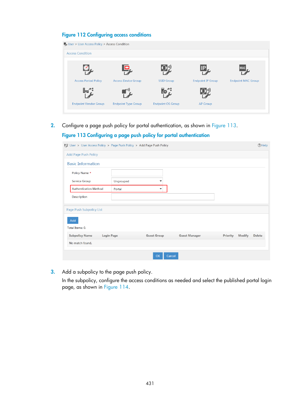 Shown in, Figure 112 | H3C Technologies H3C Intelligent Management Center User Manual | Page 449 / 641