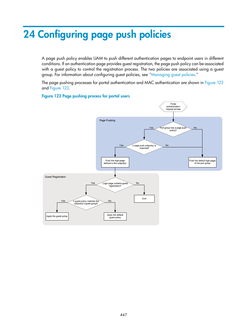 24 configuring page push policies | H3C Technologies H3C Intelligent Management Center User Manual | Page 465 / 641