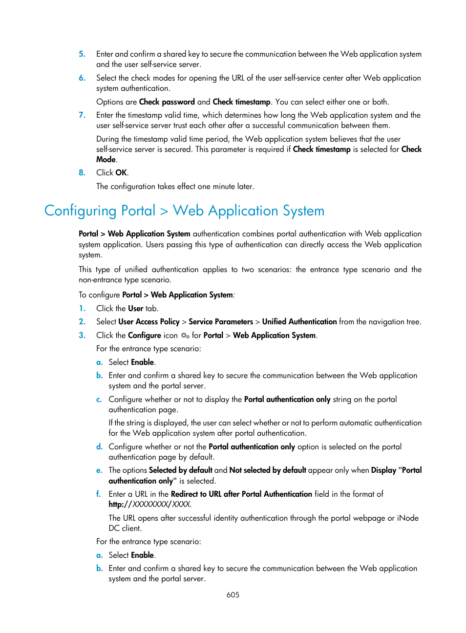 Configuring portal > web application system | H3C Technologies H3C Intelligent Management Center User Manual | Page 623 / 641
