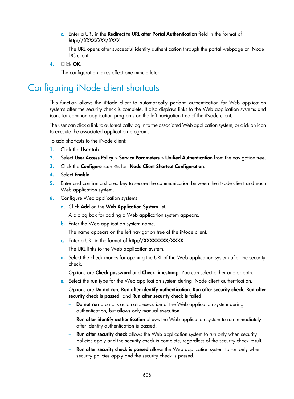 Configuring inode client shortcuts | H3C Technologies H3C Intelligent Management Center User Manual | Page 624 / 641