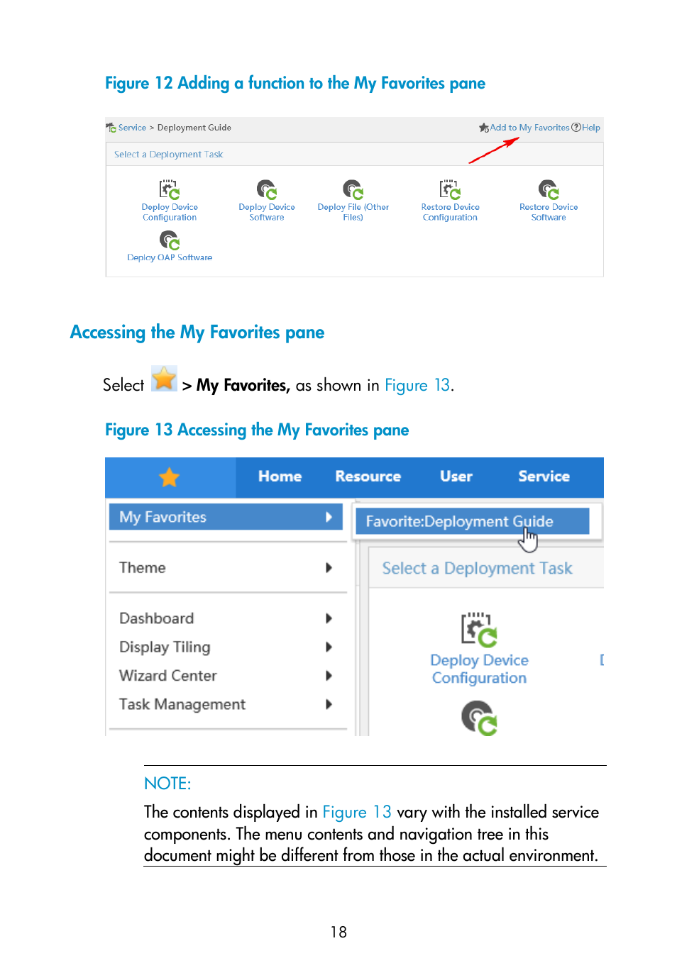 Accessing the my favorites pane | H3C Technologies H3C Intelligent Management Center User Manual | Page 27 / 111