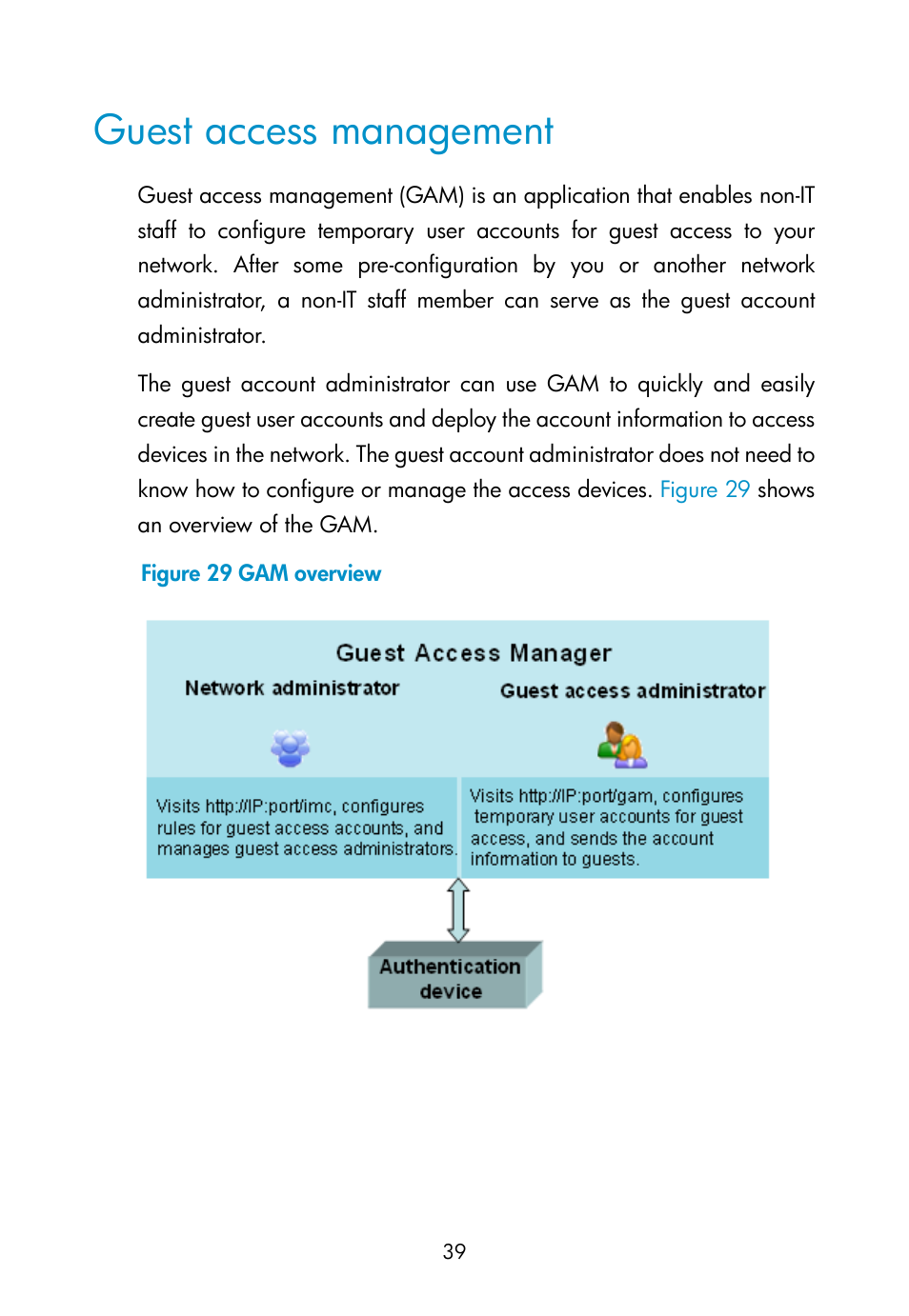 Guest access management | H3C Technologies H3C Intelligent Management Center User Manual | Page 48 / 111