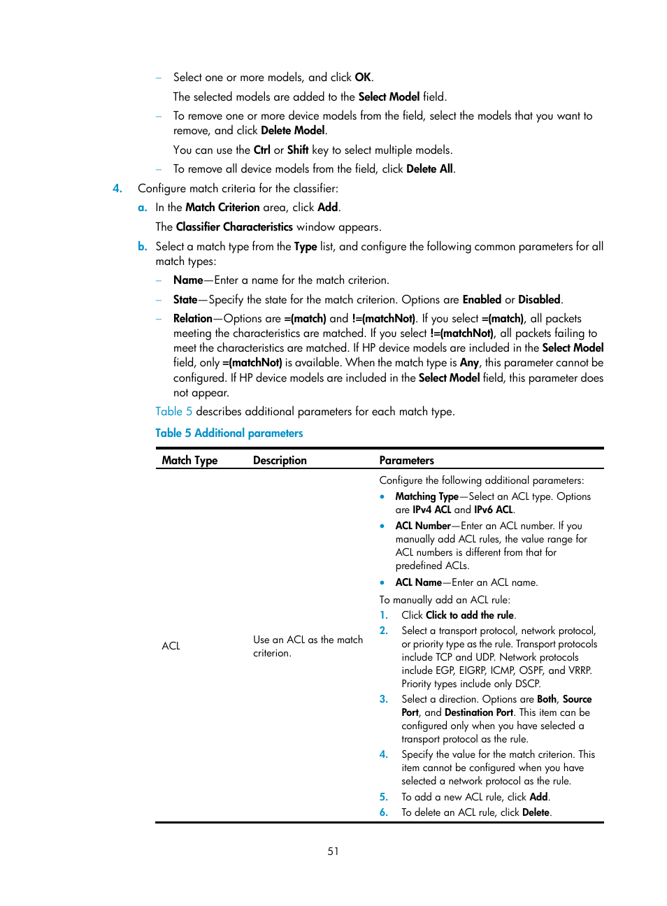 Table 5 | H3C Technologies H3C Intelligent Management Center User Manual | Page 59 / 129