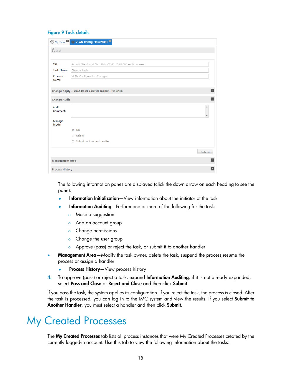 My created processes, Figure 9 | H3C Technologies H3C Intelligent Management Center User Manual | Page 26 / 105