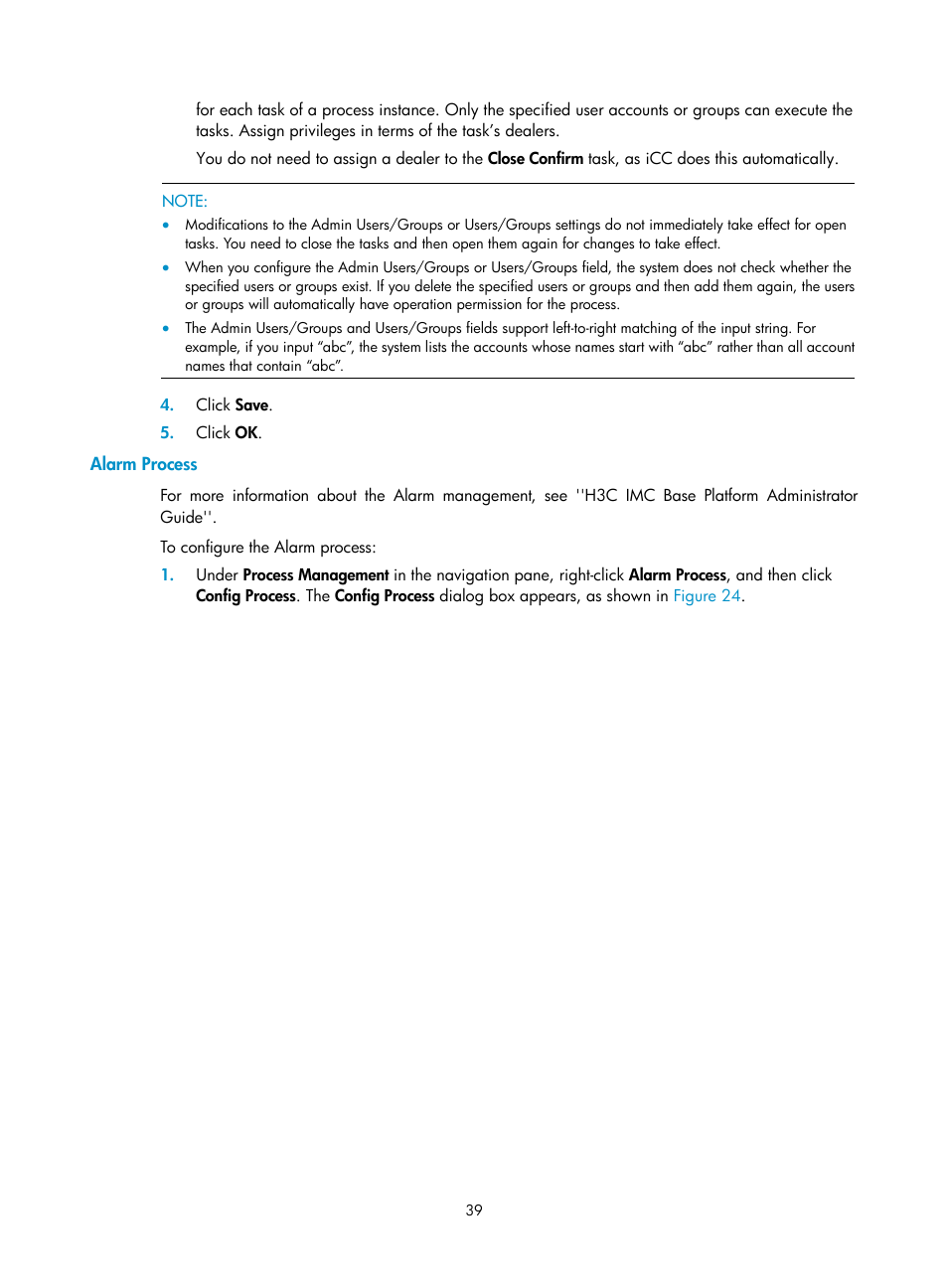 Alarm process | H3C Technologies H3C Intelligent Management Center User Manual | Page 47 / 105