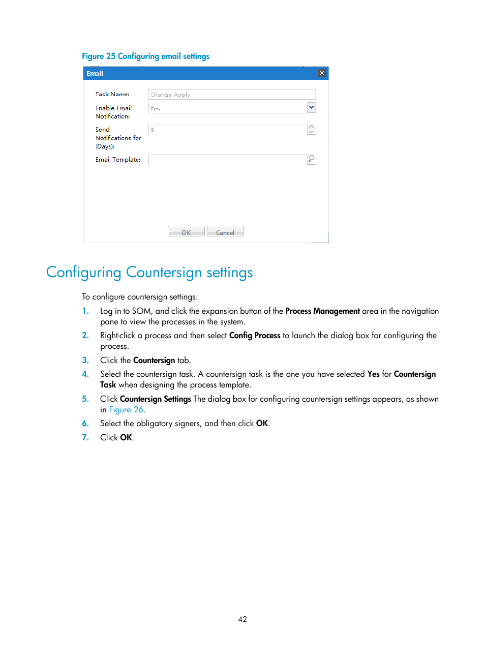 Configuring countersign settings | H3C Technologies H3C Intelligent Management Center User Manual | Page 50 / 105