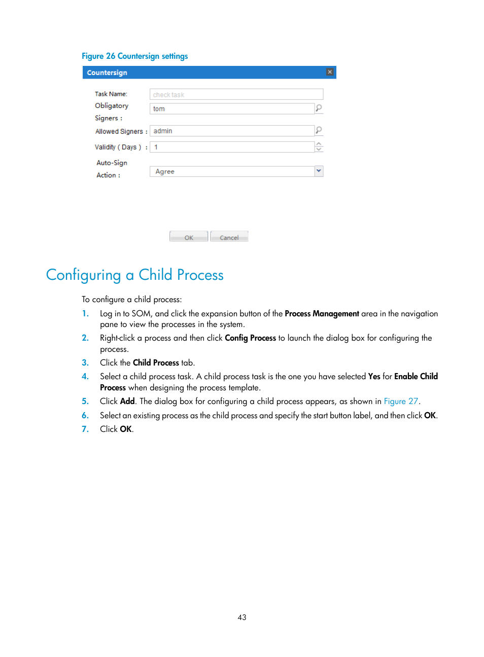 Configuring a child process | H3C Technologies H3C Intelligent Management Center User Manual | Page 51 / 105