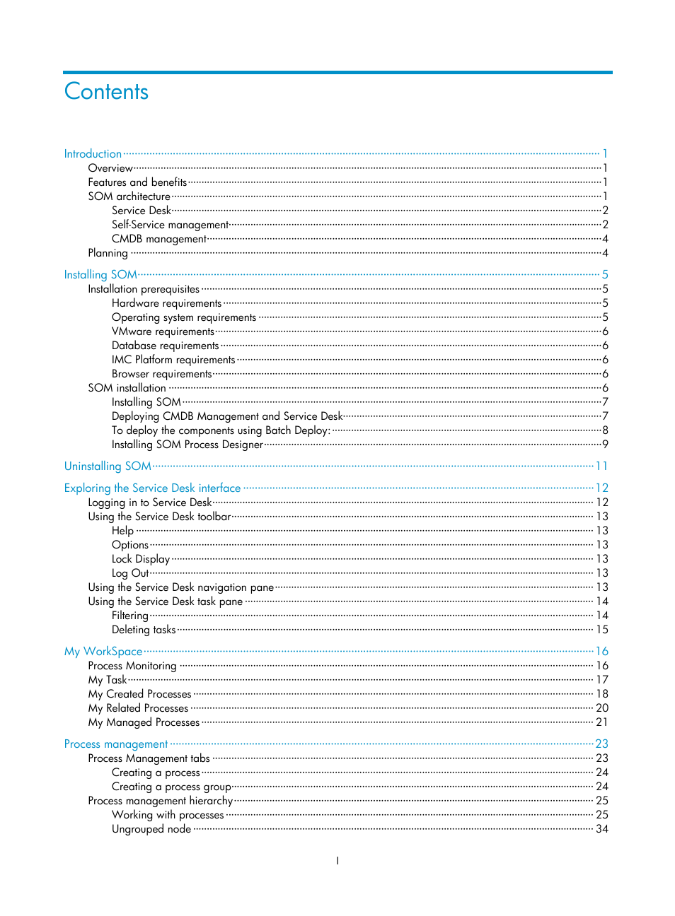 H3C Technologies H3C Intelligent Management Center User Manual | Page 6 / 105