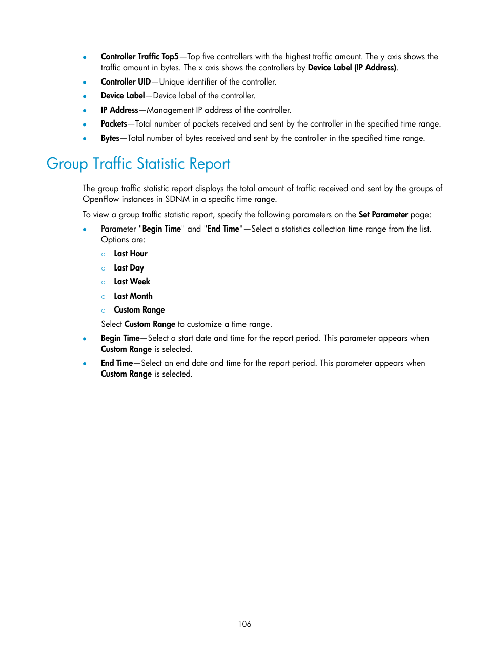 Group traffic statistic report | H3C Technologies H3C Intelligent Management Center User Manual | Page 116 / 137