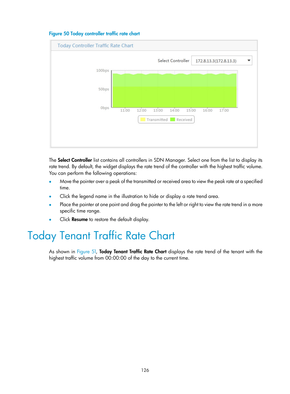 Today tenant traffic rate chart, N in, Figure 50 | H3C Technologies H3C Intelligent Management Center User Manual | Page 136 / 137