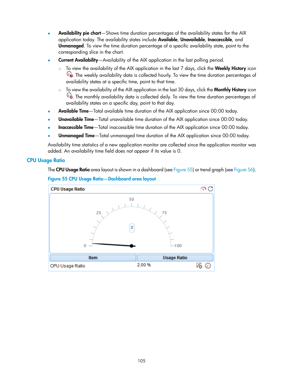 Cpu usage ratio | H3C Technologies H3C Intelligent Management Center User Manual | Page 119 / 740