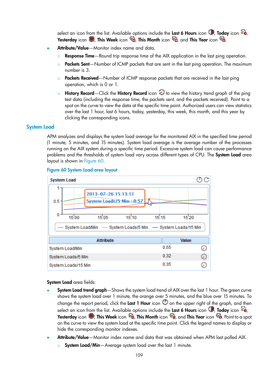 System load | H3C Technologies H3C Intelligent Management Center User Manual | Page 123 / 740