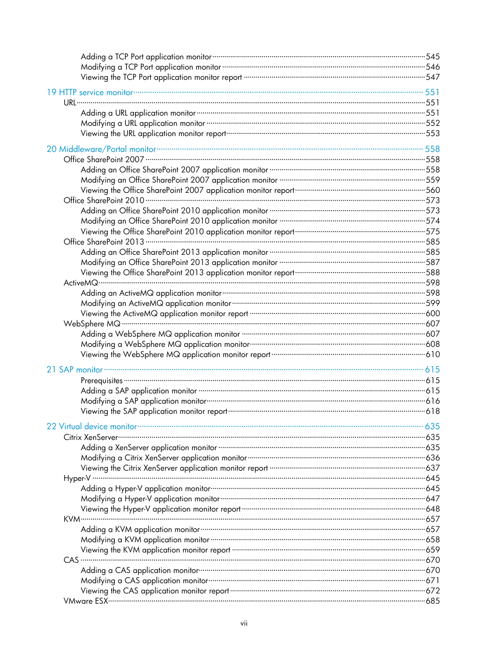 H3C Technologies H3C Intelligent Management Center User Manual | Page 13 / 740