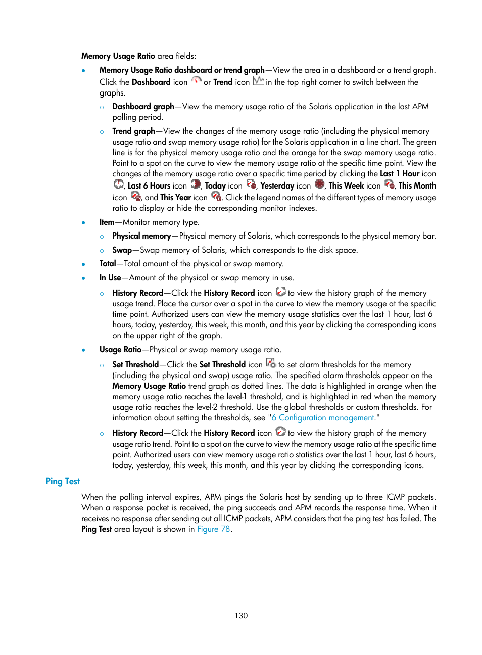 Ping test | H3C Technologies H3C Intelligent Management Center User Manual | Page 144 / 740