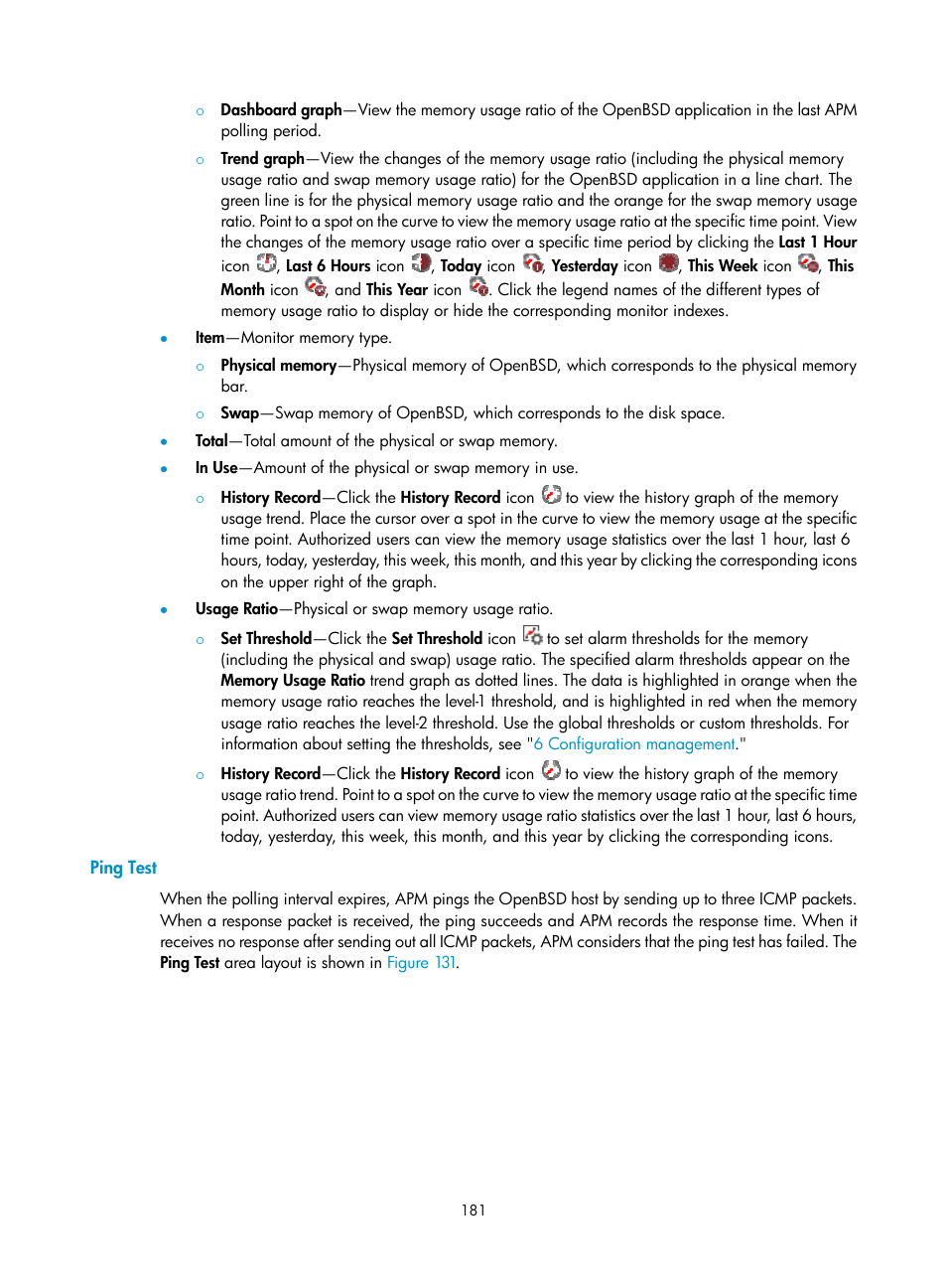 Ping test | H3C Technologies H3C Intelligent Management Center User Manual | Page 195 / 740