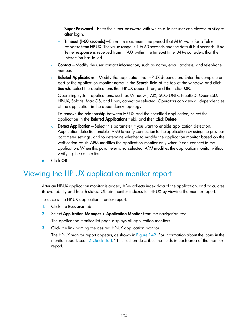 Viewing the hp-ux application monitor report | H3C Technologies H3C Intelligent Management Center User Manual | Page 208 / 740