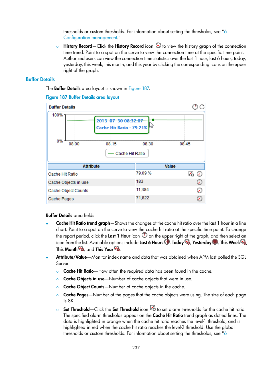 Buffer details | H3C Technologies H3C Intelligent Management Center User Manual | Page 251 / 740