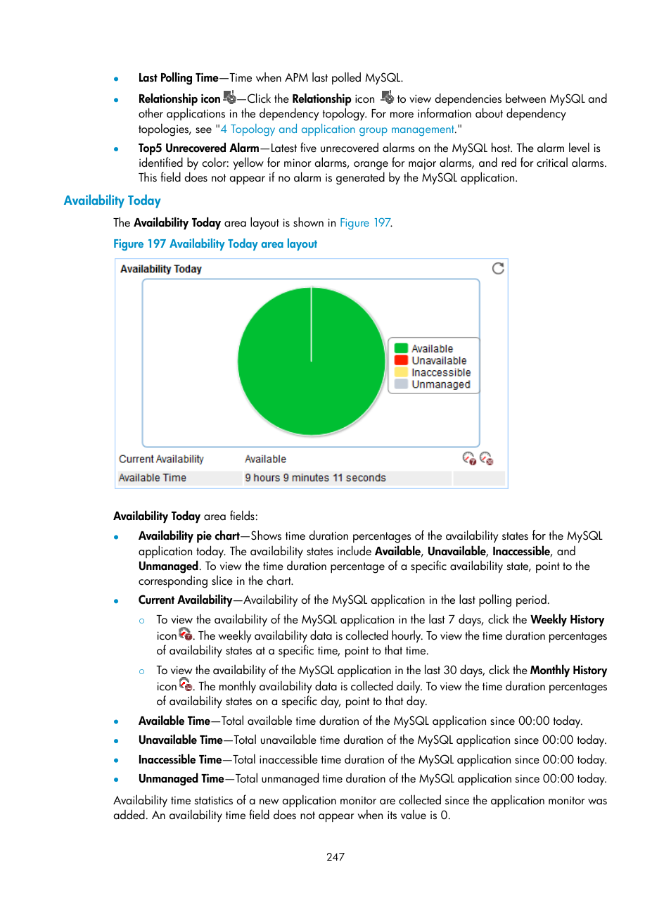 Availability today | H3C Technologies H3C Intelligent Management Center User Manual | Page 261 / 740