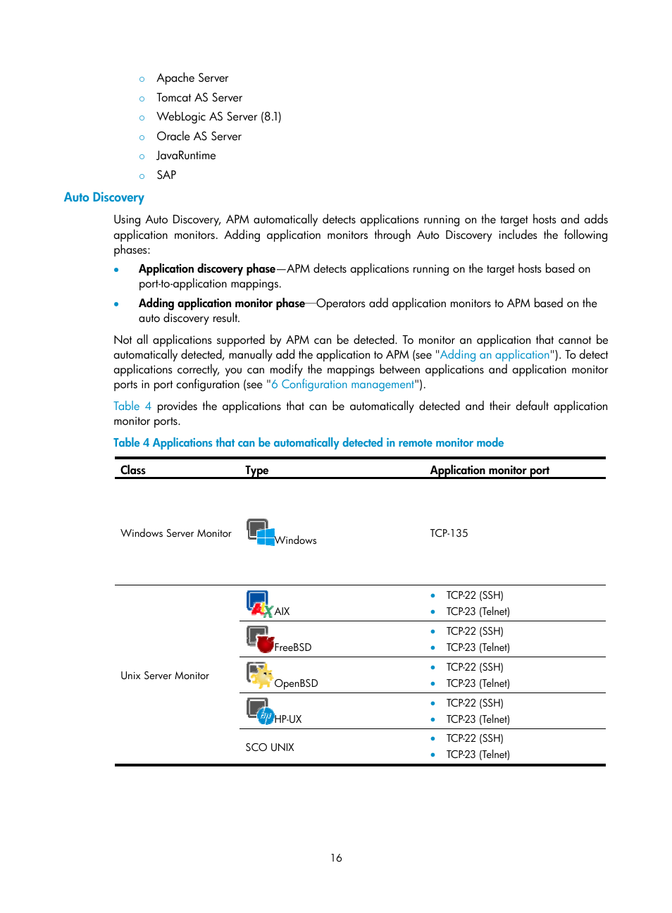 Auto discovery | H3C Technologies H3C Intelligent Management Center User Manual | Page 30 / 740