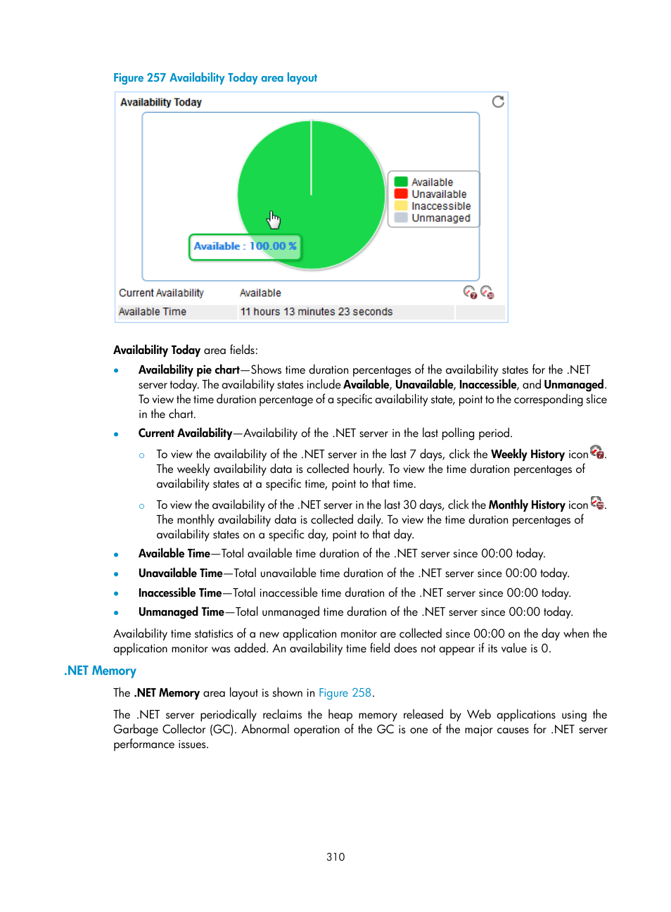 Net memory, N in, Figure 257 | H3C Technologies H3C Intelligent Management Center User Manual | Page 324 / 740
