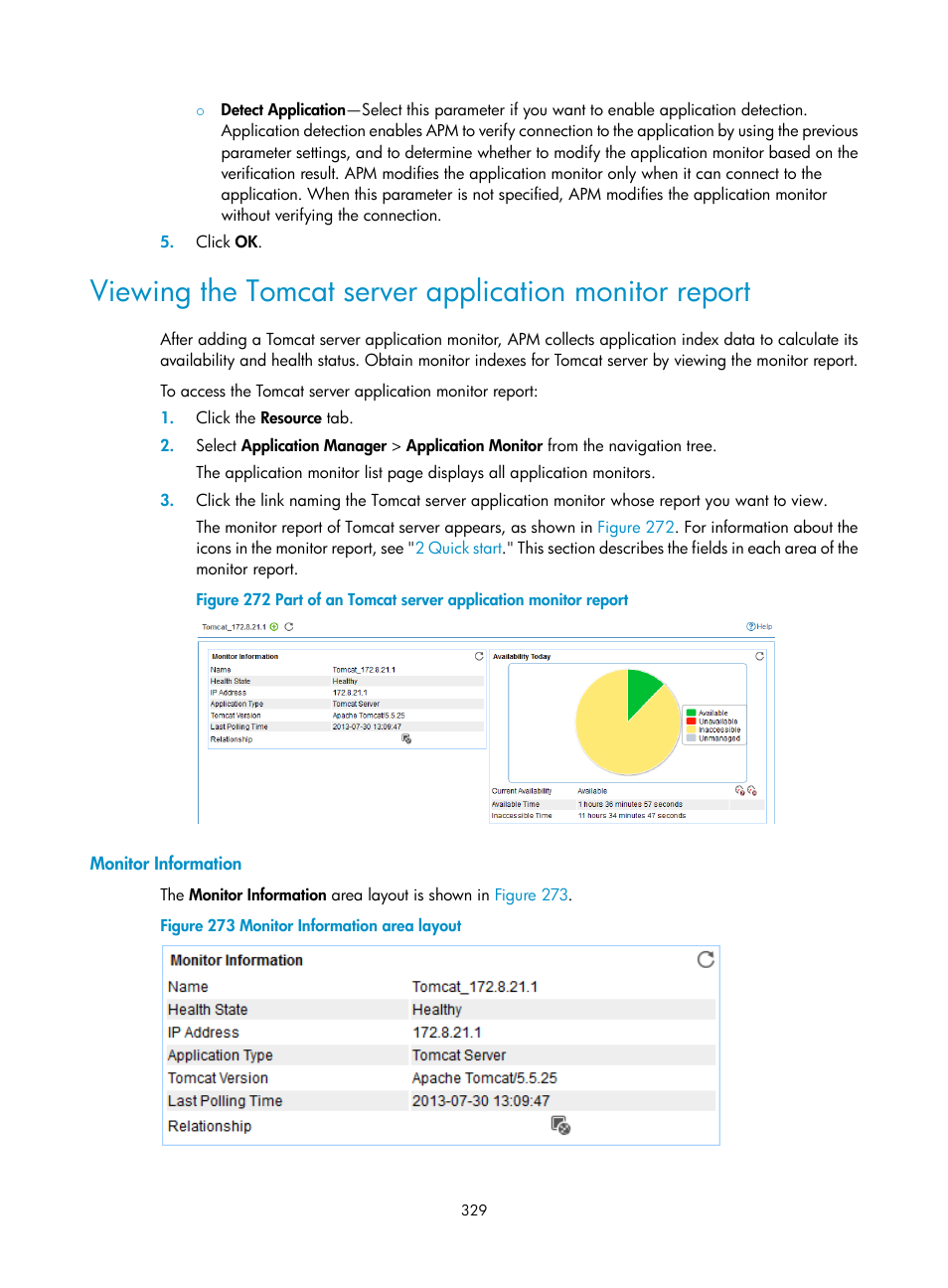 Monitor information | H3C Technologies H3C Intelligent Management Center User Manual | Page 343 / 740