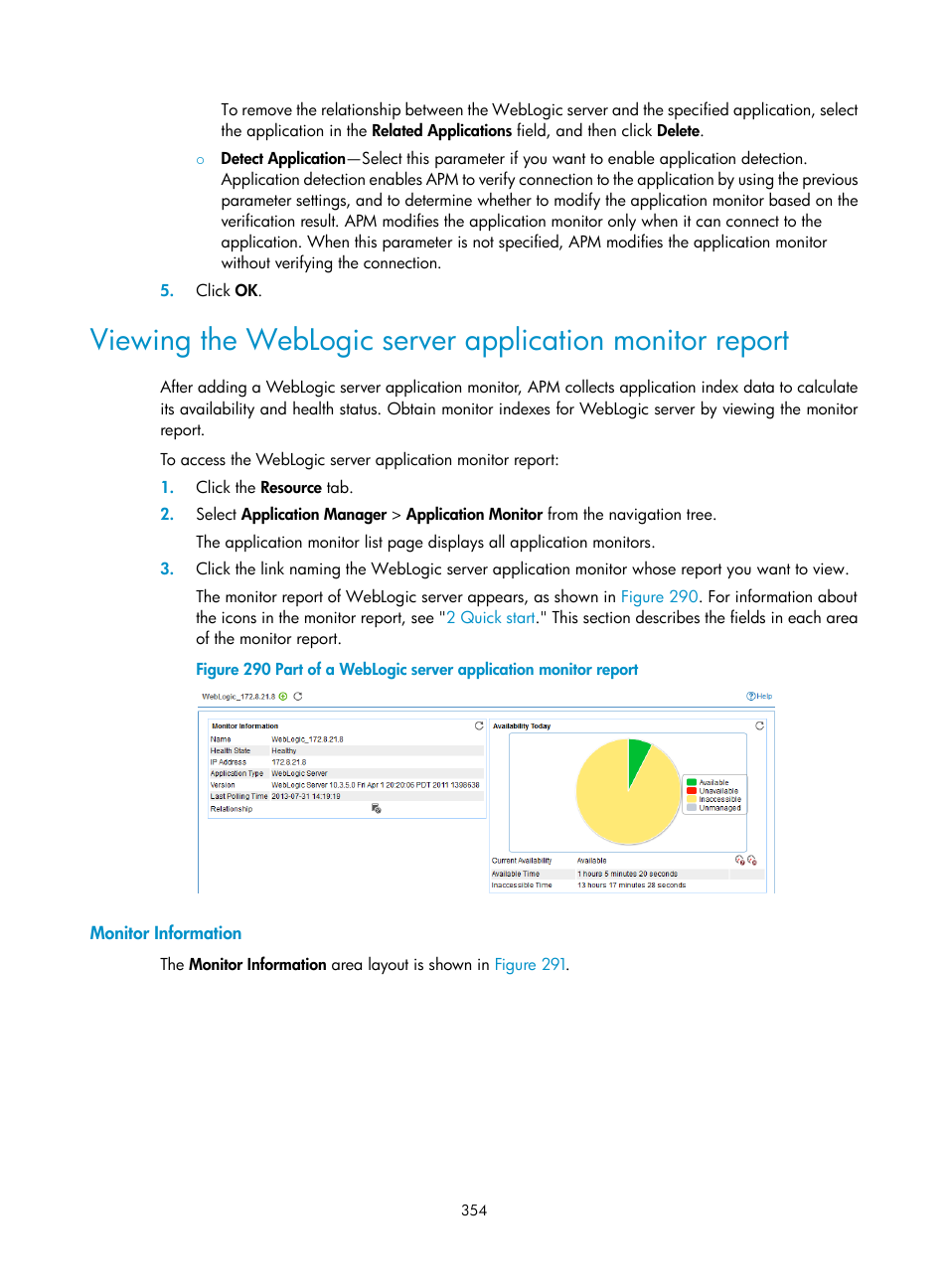 Monitor information | H3C Technologies H3C Intelligent Management Center User Manual | Page 368 / 740
