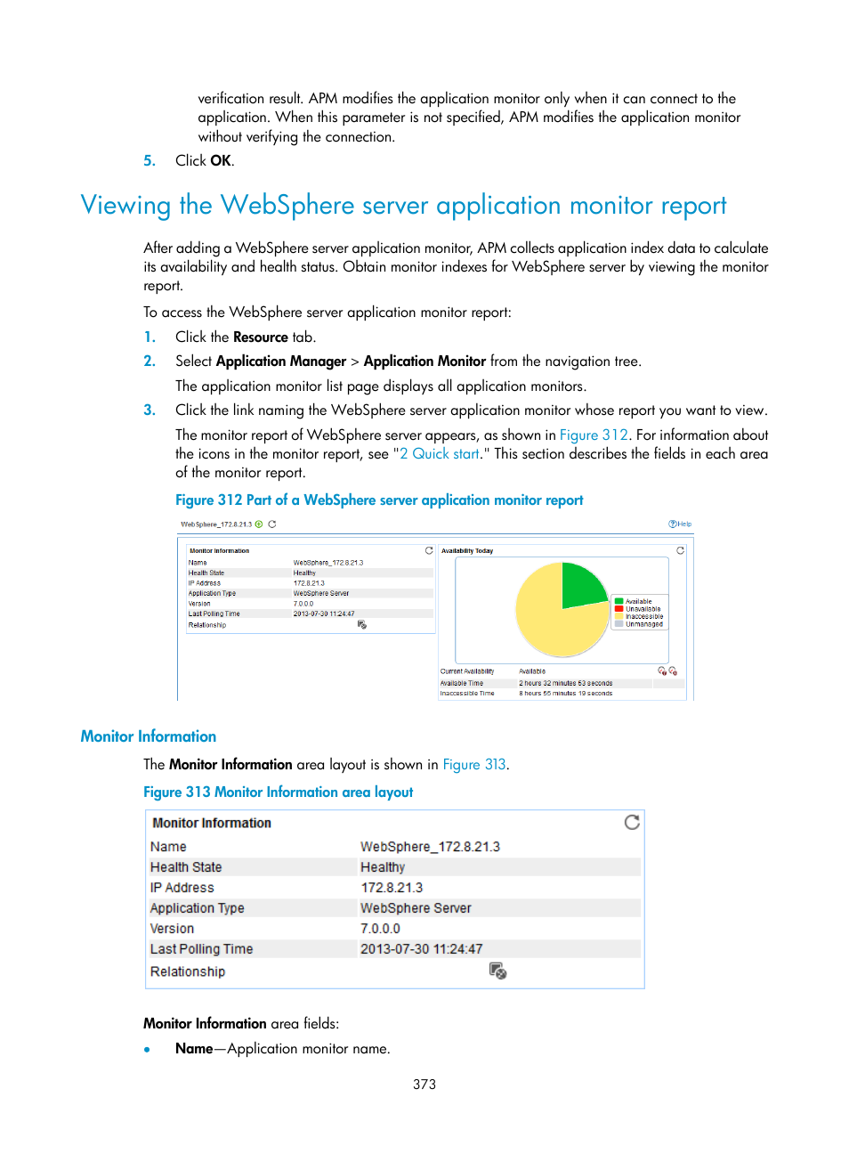 Monitor information | H3C Technologies H3C Intelligent Management Center User Manual | Page 387 / 740