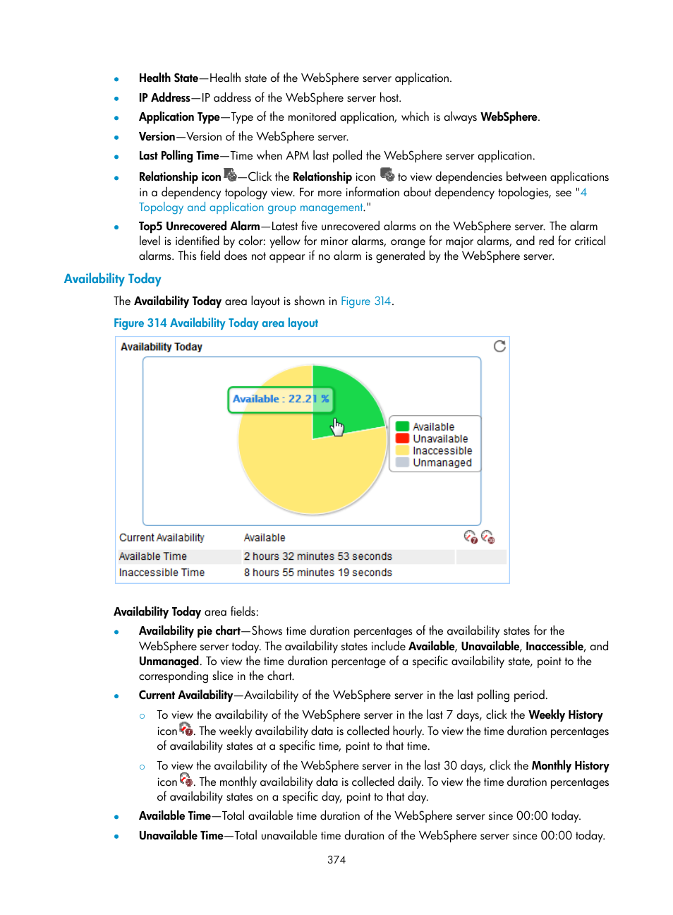 Availability today | H3C Technologies H3C Intelligent Management Center User Manual | Page 388 / 740