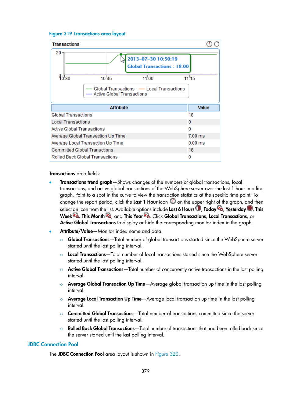 Jdbc connection pool | H3C Technologies H3C Intelligent Management Center User Manual | Page 393 / 740