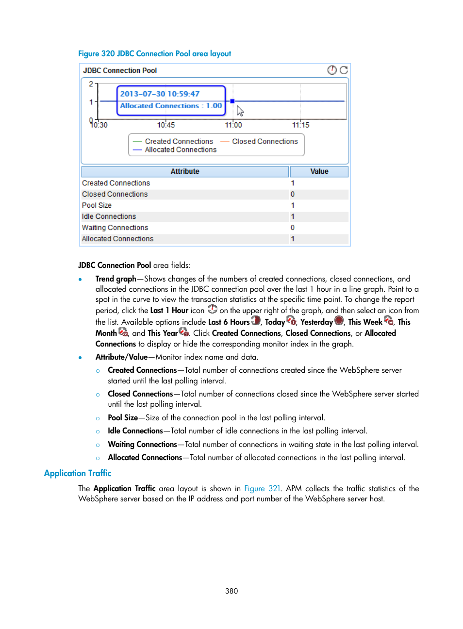 Application traffic | H3C Technologies H3C Intelligent Management Center User Manual | Page 394 / 740